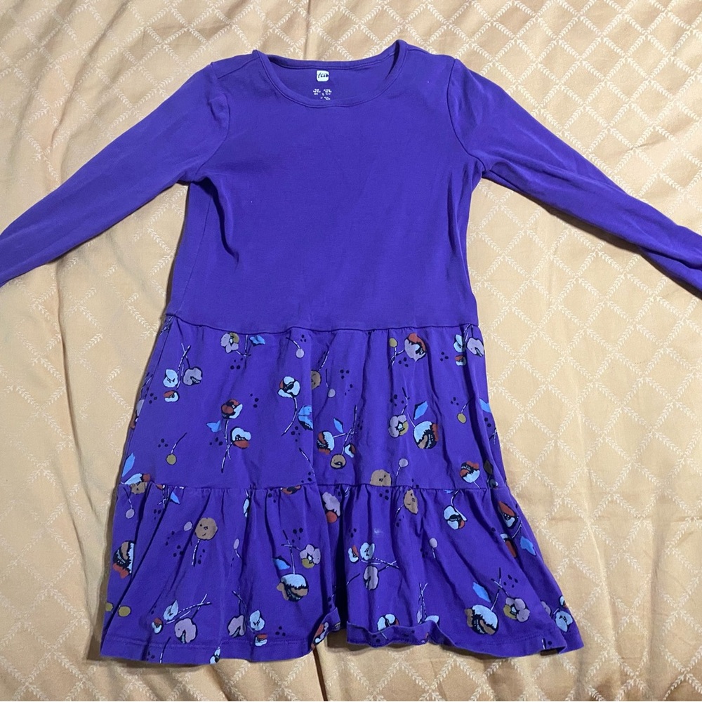 Purple Floral Kids Dress